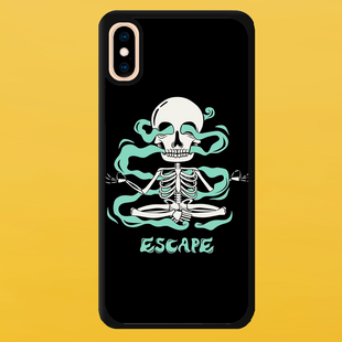 Чехол для APPLE IPHONE XS MAX 2D пластиковый с черными силиконовыми бортиками ESCAPE 55904 фото