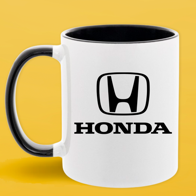 Чашка чорна серединка та ручка (330 мл) Honda/Хонда 1082 фото