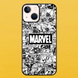 Чохол для APPLE IPHONE 13 MINI 2D пластиковий з чорними силіконовими бортиками MARVEL 52112 фото