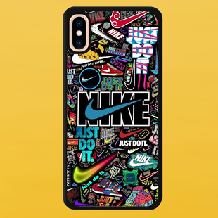 Чохол для APPLE IPHONE X/XS 2D пластиковий з чорними силіконовими бортиками NIKE 52403 фото