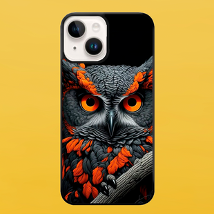 Чохол для APPLE IPHONE 14 PLUS 2D пластиковий з чорними силіконовими бортиками OWL 55517 фото