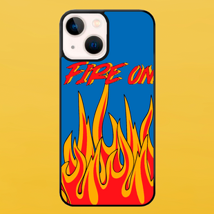 Чохол для APPLE IPHONE 15 PLUS 2D пластиковий з чорними силіконовими бортиками FIRE ON 51721 фото