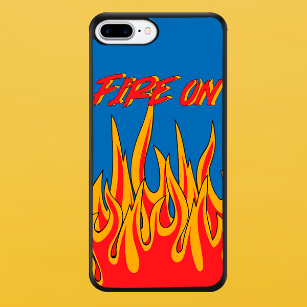 Чехол для APPLE IPHONE 7 PLUS/8 PLUS 2D пластиковый с черными силиконовыми бортиками FIRE ON 51702 фото