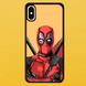 Чехол для APPLE IPHONE X/XS 2D пластиковый с черными силиконовыми бортиками DEADPOOL 53403 фото