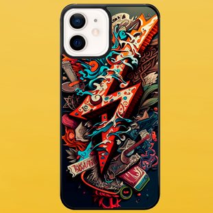 Чохол для APPLE IPHONE 12 2D пластиковий з чорними силіконовими бортиками STYLE 55610 фото