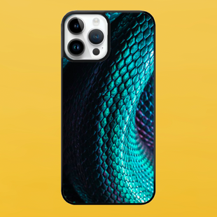 Чохол для APPLE IPHONE 15 PRO MAX 2D пластиковий з чорними силіконовими бортиками SNAKE SKIN 51523 фото