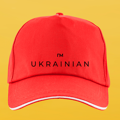 Кепка пятиклинка красная I'M UKRAINIAN 3203-5 фото