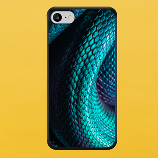 Чохол для APPLE IPHONE 7/8/SE 2020 2D пластиковий з чорними силіконовими бортиками SNAKE SKIN 51501 фото