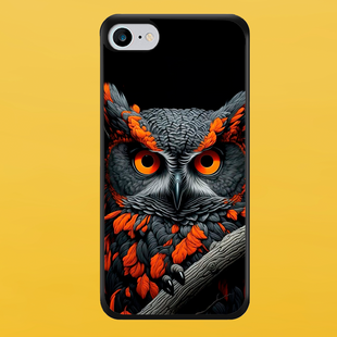 Чехол для APPLE IPHONE 7/8/SE 2020 2D пластиковый с черными силиконовыми бортиками OWL 55501 фото