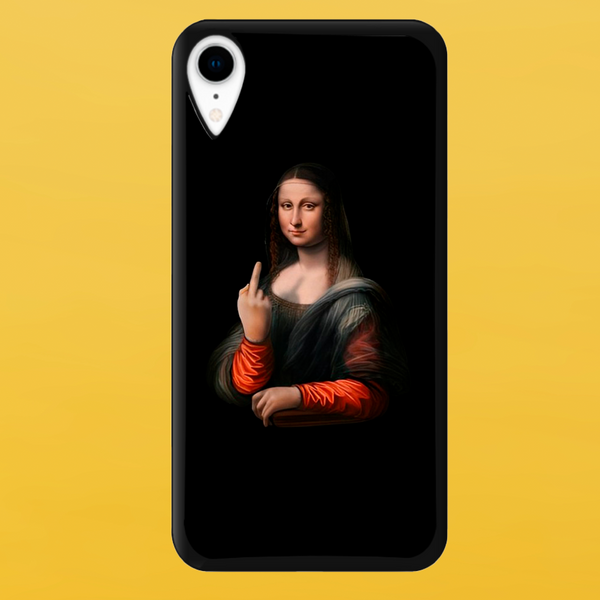 Чохол для APPLE IPHONE XR 2D пластиковий з чорними силіконовими бортиками MONA LISA 53905 фото