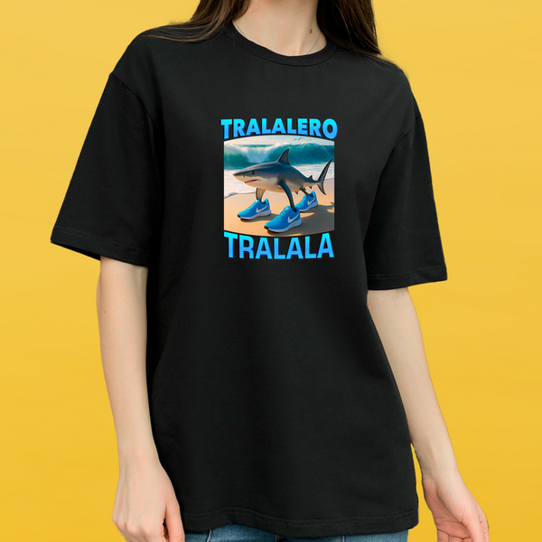 Футболка черная оверсайз унисекс TRALALELO TRALALA 302118 фото