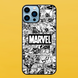 Чохол для APPLE IPHONE 13 PRO MAX 2D пластиковий з чорними силіконовими бортиками MARVEL 52115 фото