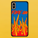 Чехол для APPLE IPHONE XS MAX 2D пластиковый с черными силиконовыми бортиками FIRE ON 51704 фото