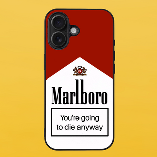 Чехол для APPLE IPHONE 16 2D пластиковый с черными силиконовыми бортиками MARLBORO 56028 фото