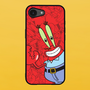 Чохол для APPLE IPHONE 16e 2D пластиковий з чорними силіконовими бортиками Mr Krabs 52327 фото