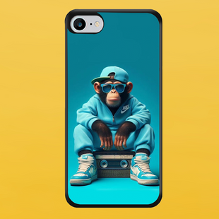 Чохол для APPLE IPHONE 7/8/SE 2020 2D пластиковий з чорними силіконовими бортиками MONKEY 57001 фото