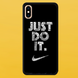 Чохол для APPLE IPHONE XS MAX 2D пластиковий з чорними силіконовими бортиками JUST DO IT 54104 фото