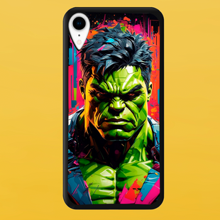 Чохол для APPLE IPHONE XR 2D пластиковий з чорними силіконовими бортиками HULK 55005 фото