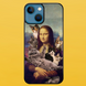 Чехол для APPLE IPHONE 13 2D пластиковый с черными силиконовыми бортиками MONO CAT 56513 фото