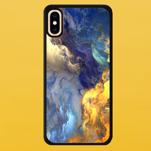 Чохол для APPLE IPHONE XS MAX 2D пластиковий з чорними силіконовими бортиками CLOUD 51004 фото