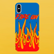Чехол для APPLE IPHONE X/XS силиконовый прозрачный FIRE ON 51703 фото