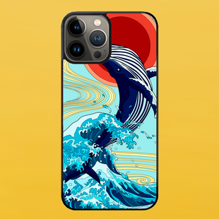 Чехол для APPLE IPHONE 13 PRO MAX 2D пластиковый с черными силиконовыми бортиками WHALE 55115 фото
