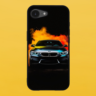 Чехол для APPLE IPHONE 16e 2D пластиковый с черными силиконовыми бортиками BMW 57627 фото