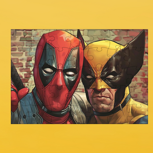 Пазл A4 (29X20 СМ) на 40 элементов Deadpool & Wolverine 9040 фото