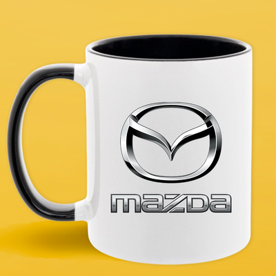 Чашка чорна серединка та ручка (330 мл) Mazda/Мазда 1089 фото