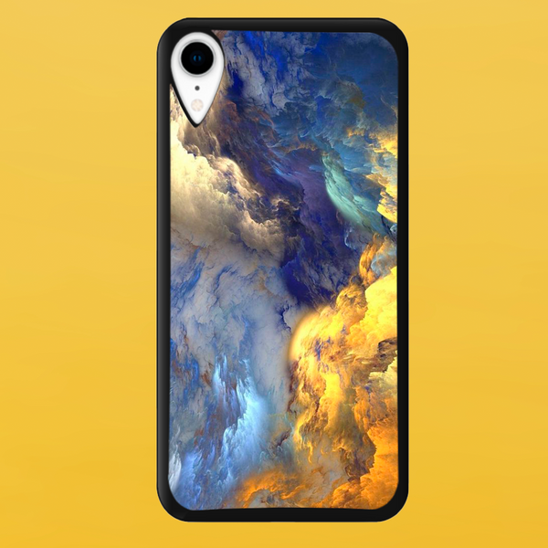 Чехол для APPLE IPHONE XR 2D пластиковый с черными силиконовыми бортиками CLOUD 51005 фото