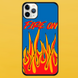 Чехол для APPLE IPHONE 11 PRO MAX 2D пластиковый с черными силиконовыми бортиками FIRE ON 51708 фото