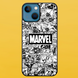 Чехол для APPLE IPHONE 15 2D пластиковый с черными силиконовыми бортиками MARVEL 52120 фото