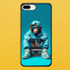 Чехол для APPLE IPHONE 7 PLUS/8 PLUS 2D пластиковый с черными силиконовыми бортиками MONKEY 57002 фото