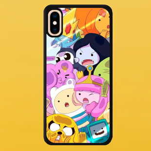 Чохол для APPLE IPHONE X/XS 2D пластиковий з чорними силіконовими бортиками ADVENTURE TIME 53703 фото