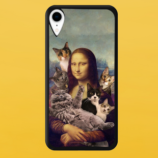 Чехол для APPLE IPHONE XR 2D пластиковый с черными силиконовыми бортиками MONO CAT 56505 фото