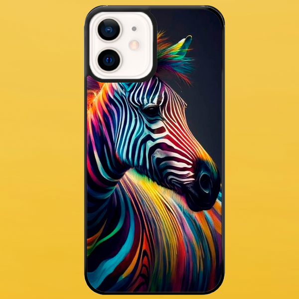 Чехол для APPLE IPHONE 12 MINI 2D пластиковый с черными силиконовыми бортиками ZEBRA 51109 фото