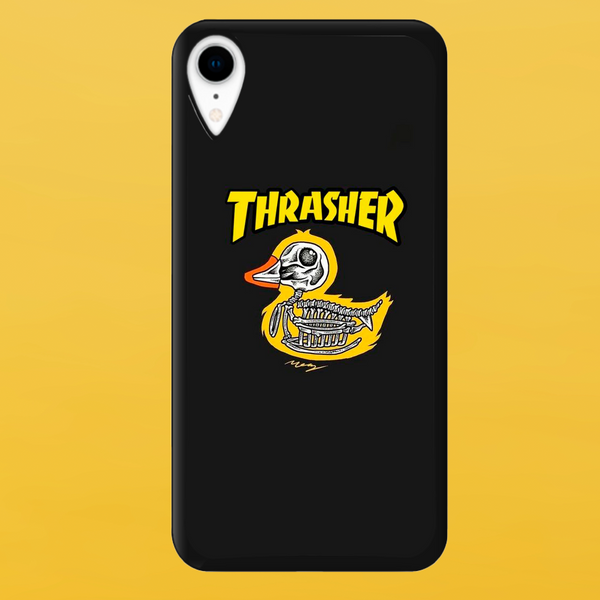 Чохол для APPLE IPHONE XR 2D пластиковий з чорними силіконовими бортиками THRASHER 55805 фото