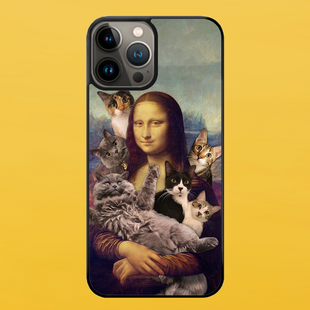 Чехол для APPLE IPHONE 13 PRO 2D пластиковый с черными силиконовыми бортиками MONO CAT 56514 фото