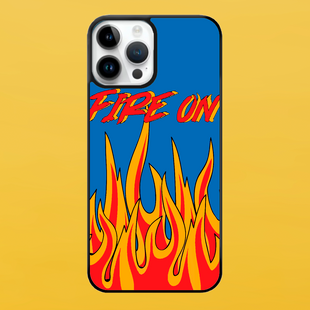 Чехол для APPLE IPHONE 15 PRO MAX 2D пластиковый с черными силиконовыми бортиками FIRE ON 51723 фото