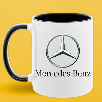Чашка чорна серединка та ручка (330 мл) Mercedes-Benz/Мерседес-бенс 1090 фото