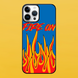 Чехол для APPLE IPHONE 15 PRO MAX 2D пластиковый с черными силиконовыми бортиками FIRE ON 51723 фото