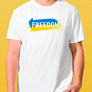 Футболка белая мужская FREEDOM 3052-7 фото