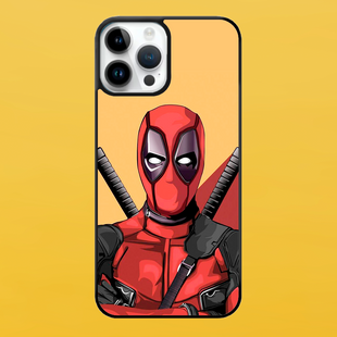 Чохол для APPLE IPHONE 15 PRO MAX 2D пластиковий з чорними силіконовими бортиками DEADPOOL 53423 фото