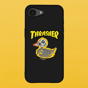 Чехол для APPLE IPHONE 16e 2D пластиковый с черными силиконовыми бортиками THRASHER 55827 фото