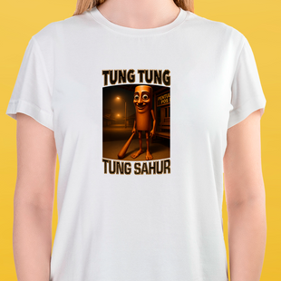 Футболка біла жіноча TUNG TUNG TUNG 30232 фото