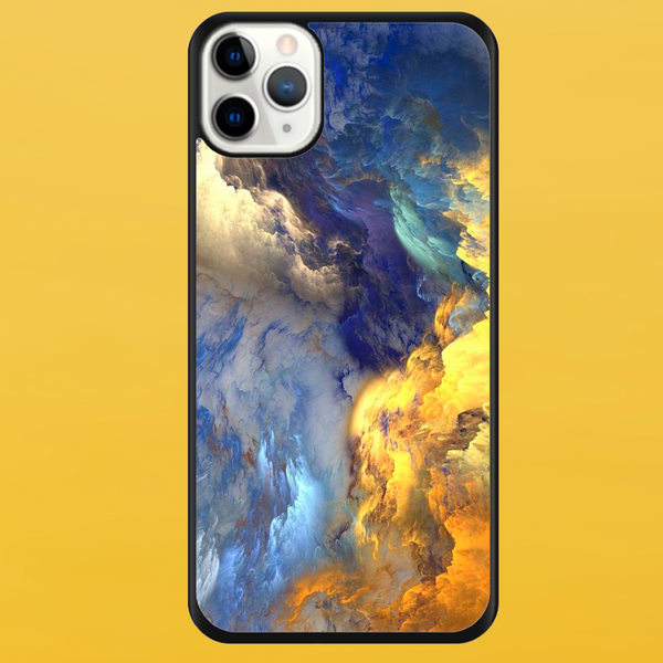 Чехол для APPLE IPHONE 11 PRO 2D пластиковый с черными силиконовыми бортиками CLOUD 51007 фото