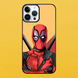 Чохол для APPLE IPHONE 15 PRO MAX 2D пластиковий з чорними силіконовими бортиками DEADPOOL 53423 фото