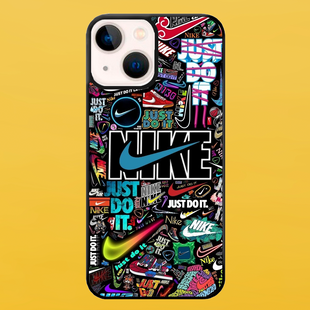 Чохол для APPLE IPHONE 13 MINI 2D пластиковий з чорними силіконовими бортиками NIKE 52412 фото