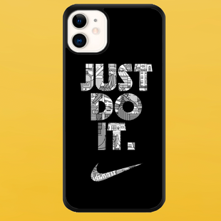 Чохол для APPLE IPHONE 11 2D пластиковий з чорними силіконовими бортиками JUST DO IT 54106 фото