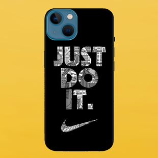 Чохол для APPLE IPHONE 15 PLUS 2D пластиковий з чорними силіконовими бортиками JUST DO IT 54121 фото